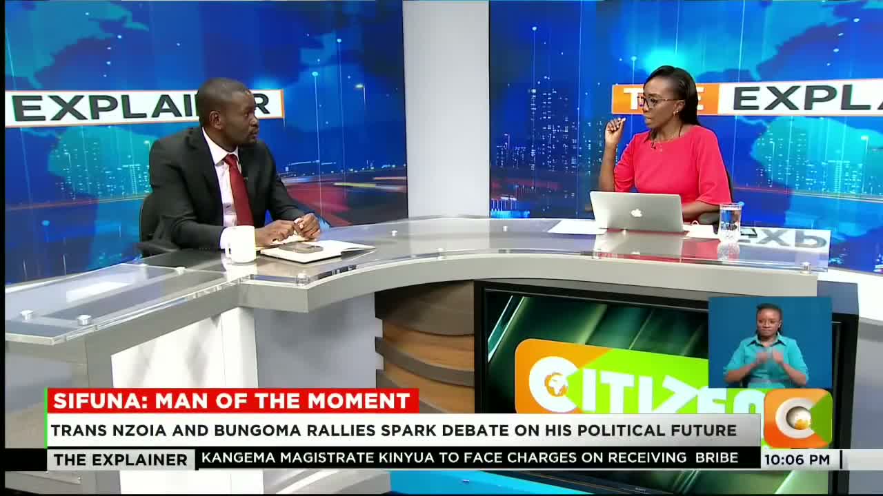 Edwin Sifuna during The Explainer interview